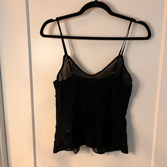 Reformation Black Sheer Viscose Camisole Top Size Small - Picture 2 of 6